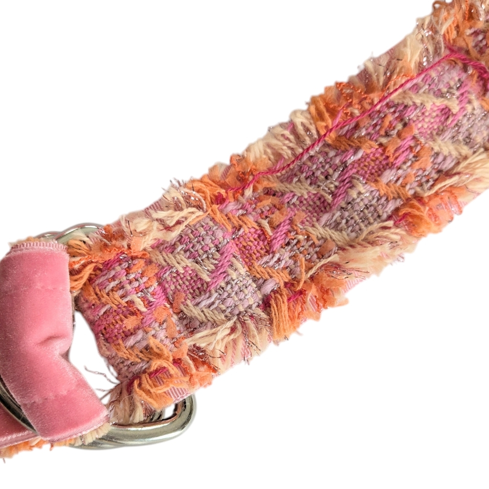 Loop de Loop Pink and Orange Tweed Belt - Picture 4 of 9